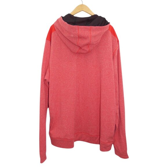 NBA 3XL2 Tall Pregame Full Zip Hoodie Red Heather Sample Jacket Big & Tall Rare - Picture 4 of 11